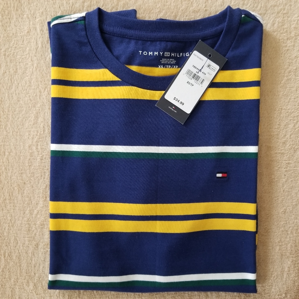 Tommy Hilfiger Men's Multi color Striped T-shirt